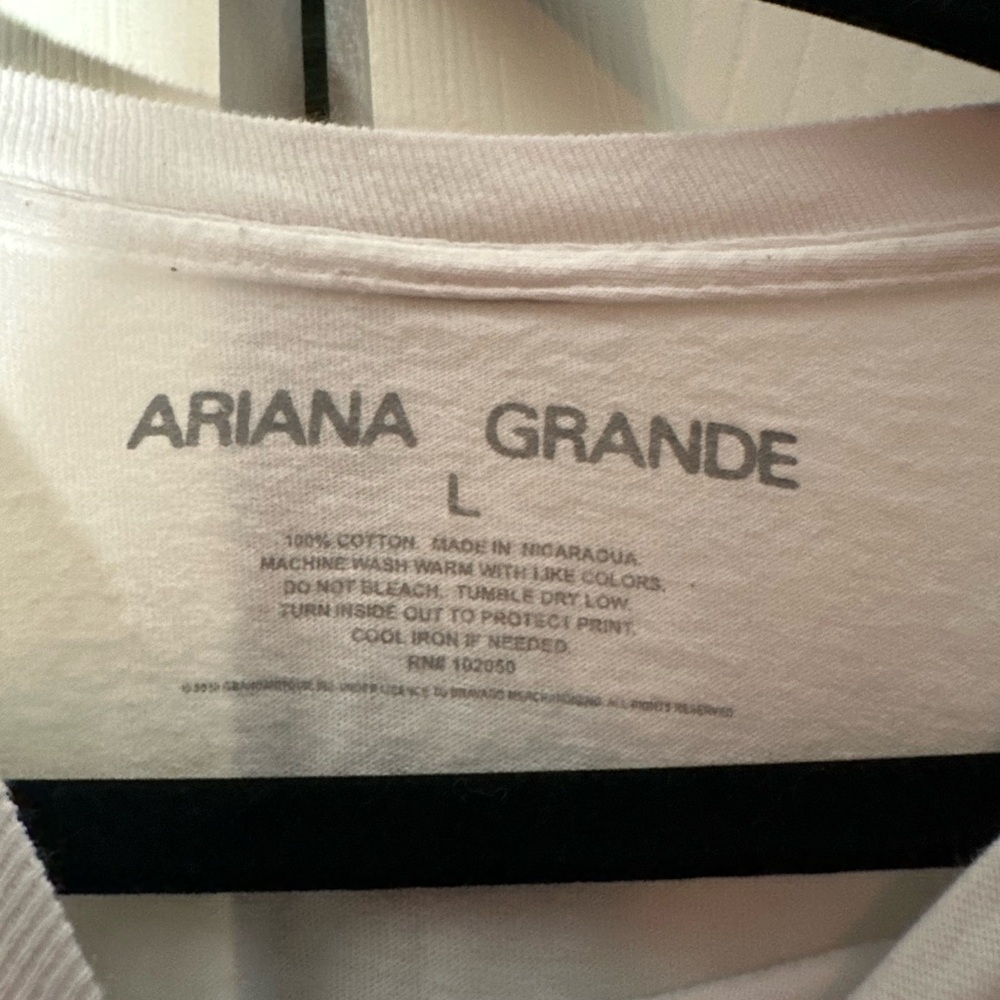 Ariana Grande White Long Sleeve Tee with Graphic Design - Picture 3 of 6